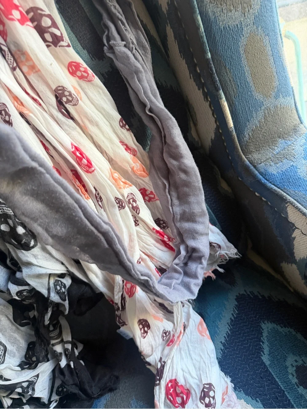 Mixed Scarf Bundle – Black, White, Red & Gray